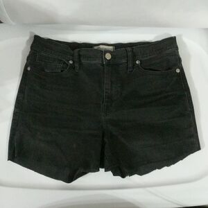 Madewell Black High Riser Cut Off Shortie Shorts - size 30